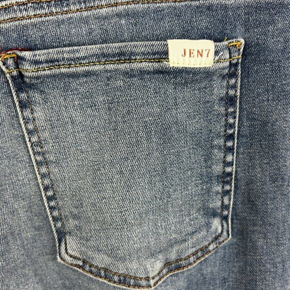 7 For All Mankind Womens 8 snakeskin print Band Ankle Straight Jeans - Picture 7 of 10